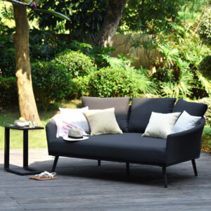 Alicante Outdoor Fabric Daybed - Charcoal