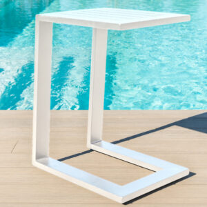 Berlin Aluminium Side Table - White