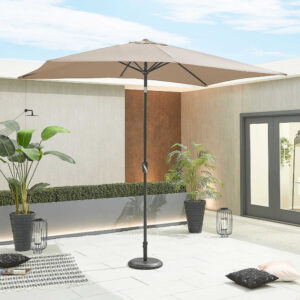 Eros Grey Frame Aluminium Parasol - 3m x 2m Rectangular