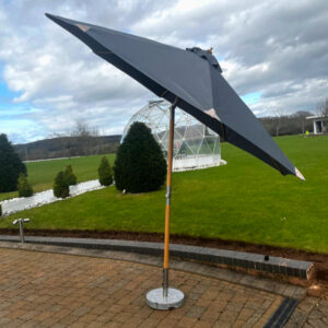 Oren 3m Deluxe Parasol With Crank And Tilt - Grey