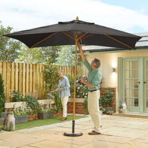 Juno Wooden Parasol - 3m x 2m Rectangular