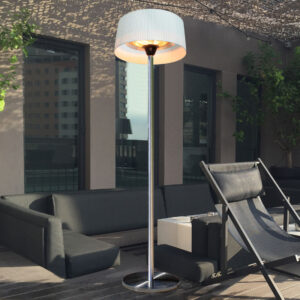 MZ Lyra Freestanding Electric Patio Heater - 2100W - White