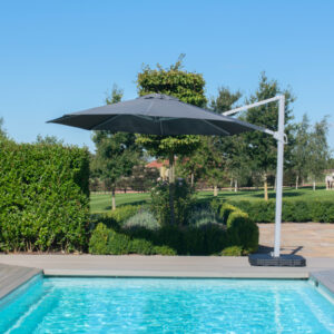Malaga Round Cantilever Parsol - Grey