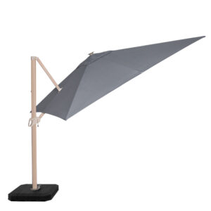 Malaga Square Wood Effect Cantilever Parasol - Grey