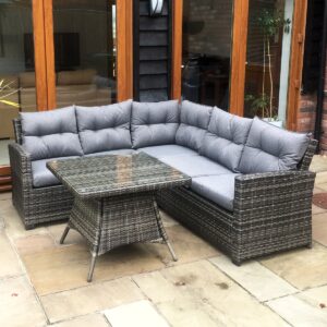 Oren Napoli 5-7 Seater Rattan Lounge High Back Corner Sofa Set