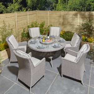 Prestbury 6 Seater Dining Set - Natural Stone