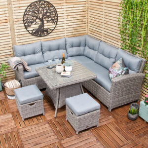 Oren Athens 5-7 Seater Rattan Lounge High Back Corner Sofa Set
