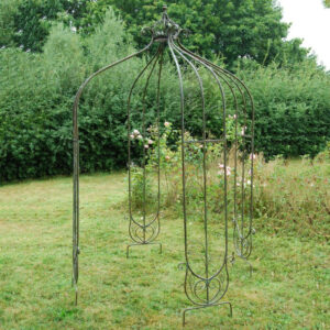 Osbourne Rose Metal Gazebo - Antique Blue Rust