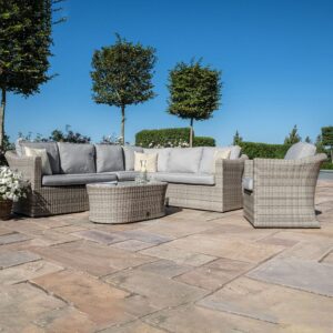 Stratford 6 Seater Large Rattan Corner Group with Chair