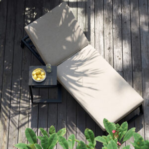 Palermo Outdoor Fabric Sunlounger - Oatmeal