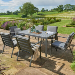 Pheasant 6 Seater Aluminium Lounge Set - Grey
