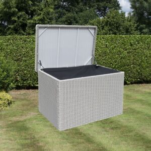 Prestbury Rattan Cushion Box - Putty Grey