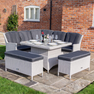Prestbury Rattan Corner Dining Set - Putty Grey