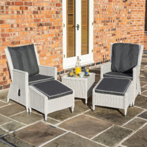 Prestbury Rattan Lounger Set - Putty Grey