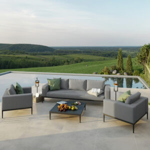 Trento 5 Seater Outdoor Fabric Sofa Set - Grey