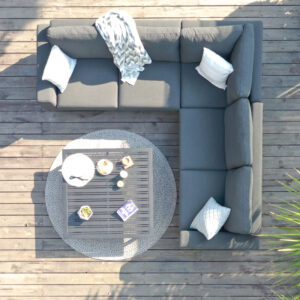 Verona 4 Seater Outdoor Fabric Corner Sofa Group - Grey