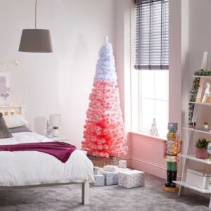 Vixen Eclipse Pink & White Fibre Optic Christmas Tree - 6ft
