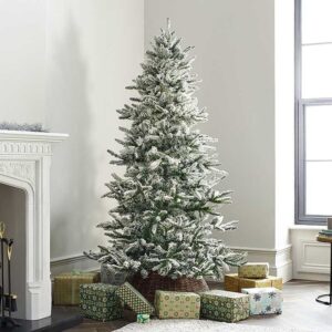 Vixen Lowland Fir Snowy Artificial Christmas Tree - 8ft