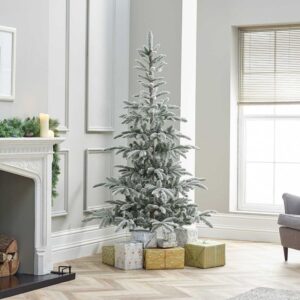 Vixen Nobilis Fir Snowy Artificial Christmas Tree - 6ft