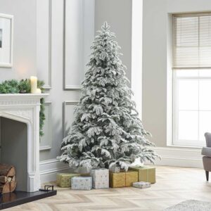 Vixen Noble Pine Snowy Artificial Christmas Tree - 7ft