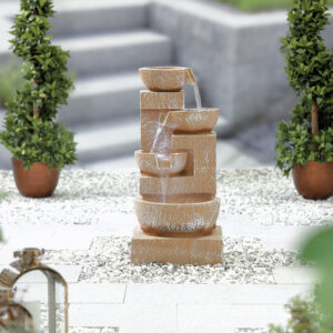 La Hacienda Sparkling Bowls Water Feature Inc LEDS