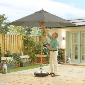 Juno Deluxe Wooden Parasol - 3m Round