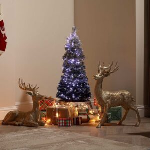Vixen Eclipse Grey Fade Fibre Optic Christmas Tree - 4ft