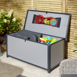 Airevale 4' x 2' Plastic Cushion Storage Box - Light Grey