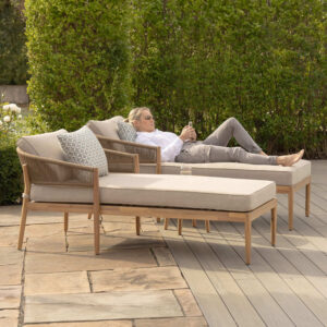 MZ Porto Sunlounger Set With Side Table