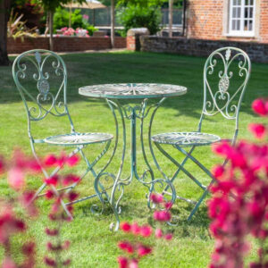 Osbourne Hetfield 2 Seater Metal Round Bistro Set - Antique