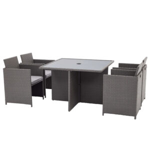 RC Nevada 4 Seater Rattan Cube Set - Grey