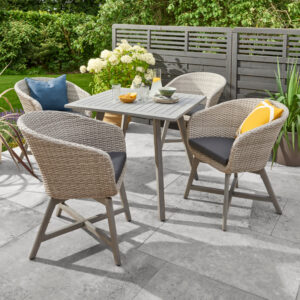 Macaw 4 Seater Square Rattan Dining Set