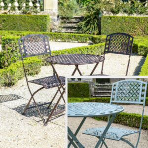 Osbourne Coverdale 2 Seater Metal Round Bistro Set - Vintage Green