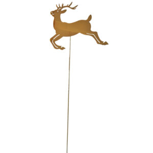Osbourne Rusty Prancing Reindeer Garden Stake