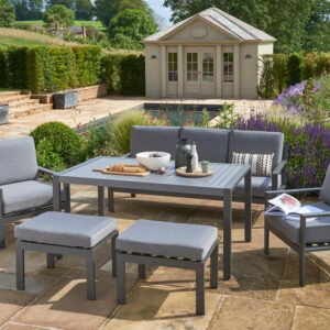 Pheasant 5-7 Seater Aluminium Lounge Set - Grey