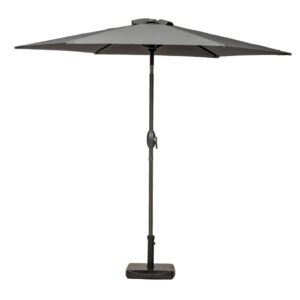RC 2.5m Crank And Tilt Parasol With Powder Coated Pole - Grey