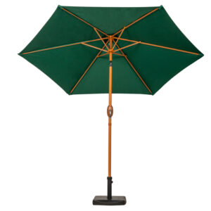 RC 2.5m Woodlook Crank And Tilt Parasol - Green