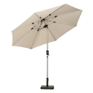 RC 2.7m LED Strip Crank And Tilt Parasol - Ivory