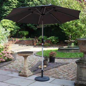 RC 2.7m LED Strip Crank And Tilt Parasol - Grey