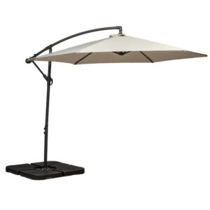RC 3m Overhanging Powder Coated Parasol - Ivory