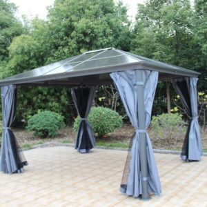 RC Lugano 3m x 3m Premium Polycarbonate Gazebo - Grey