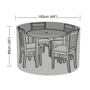 Super Tough 4 Seater Round Furniture Set Cover - Green