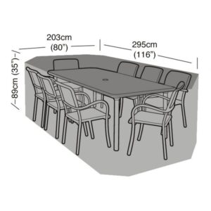 Super Tough 8 Seater Rectangular Furniture Set Cover - Green