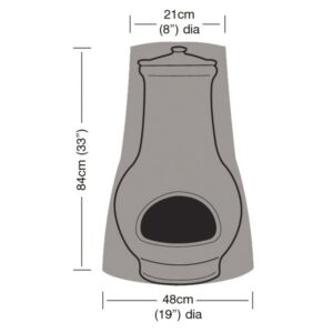 Premium Super Tough Medium Chimenea Cover - Black