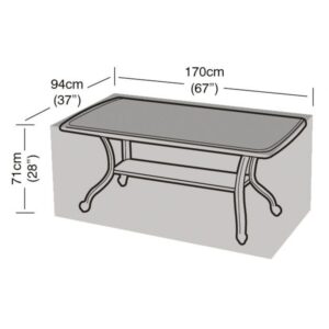 Premium Super Tough 6 Seater Rectangular Table Cover - Black