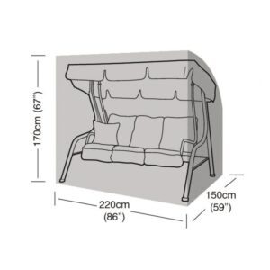 Premium Super Tough 3 Seater Swing Seat Cover - Black