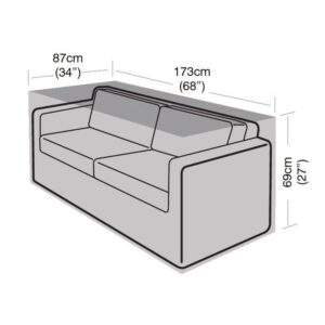 Premium Super Tough 2-3 Seater Small Sofa Cover - Black