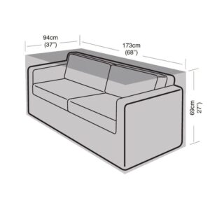 Premium Super Tough 2-3 Seater Large Sofa Cover - Black