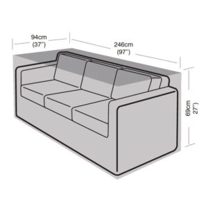 Premium Super Tough 3 Seater Large Sofa Cover - Black