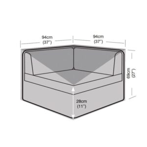 Premium Super Tough Large Corner Unit Cover - Black